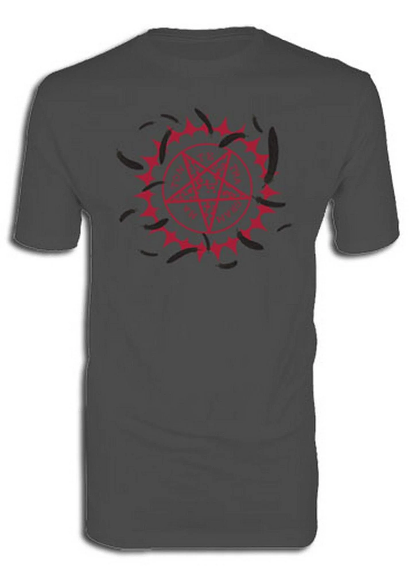 Black Butler - Curse Symbol And Feathers Men's Screen Print T-Shirt