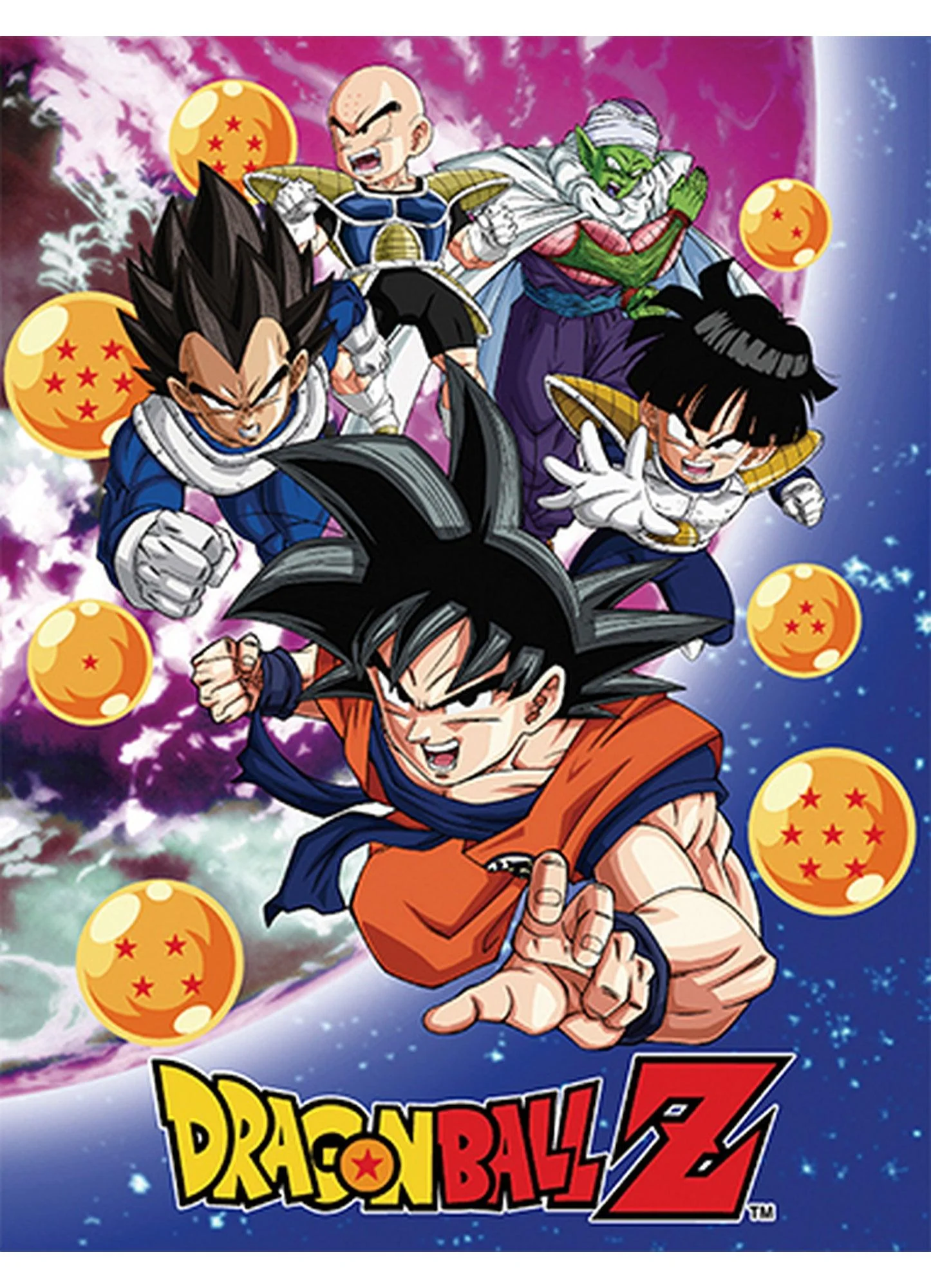 Dragon Ball Z - Group In The Sky Sublimation Throw Blanket
