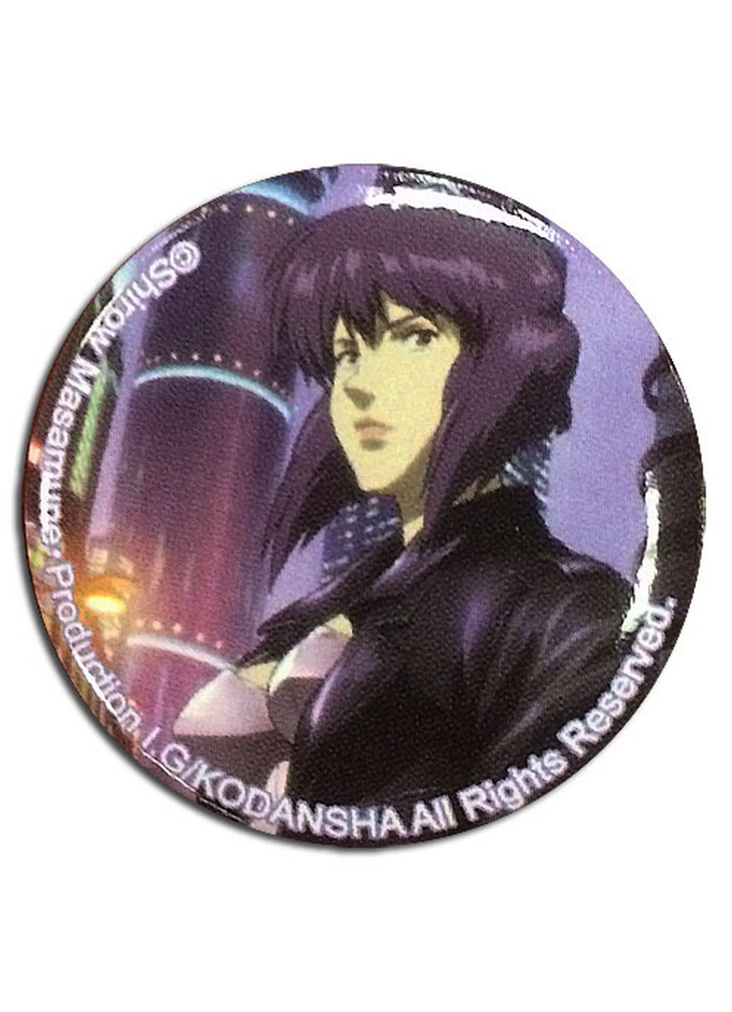 Ghost in The Shell - Motoko Kusanagi Cityscape Button