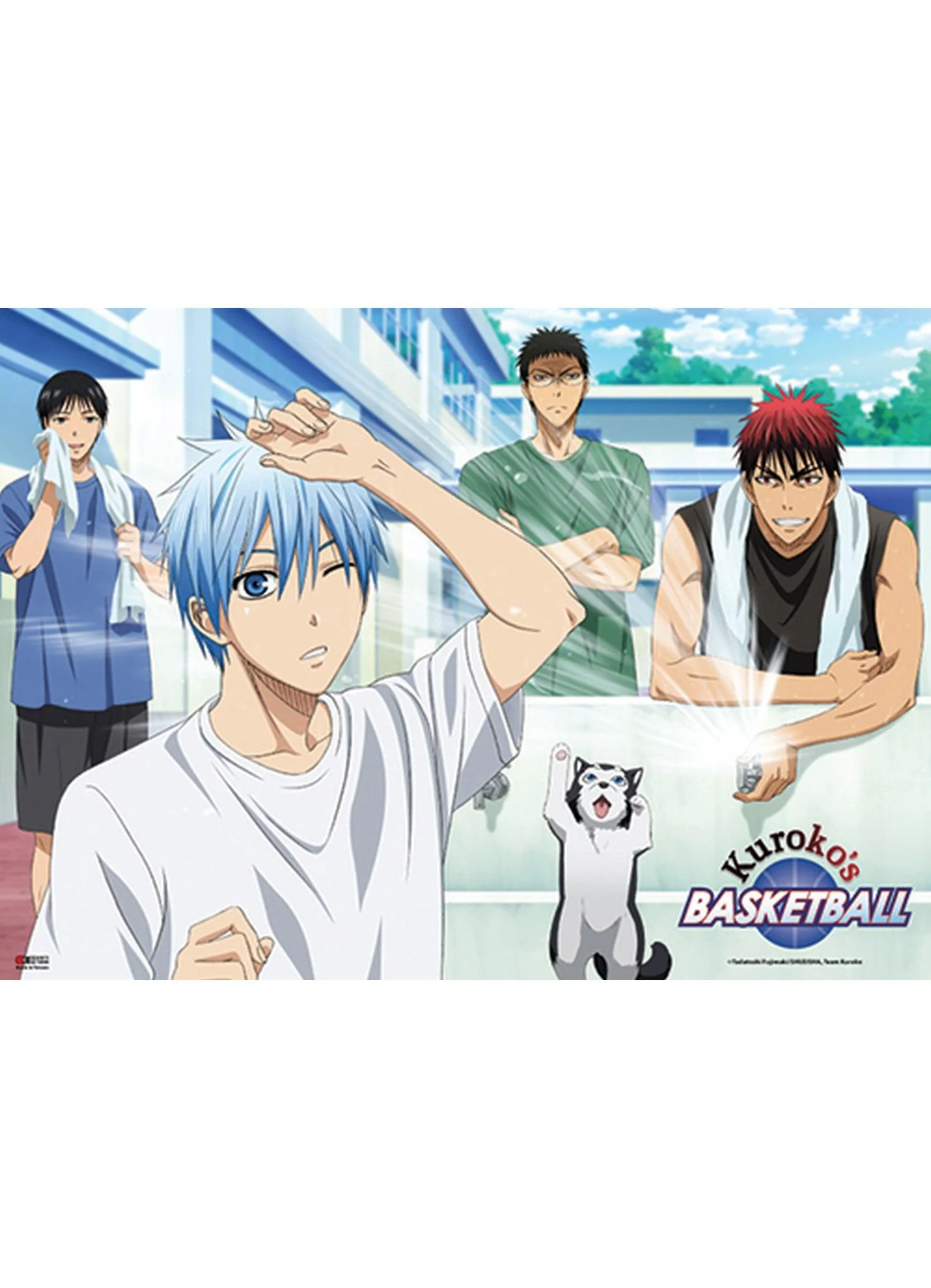 Kuroko's Basketball - Taiga Kagami Sprays Water On Tetsuya Kuroko Wall Scroll