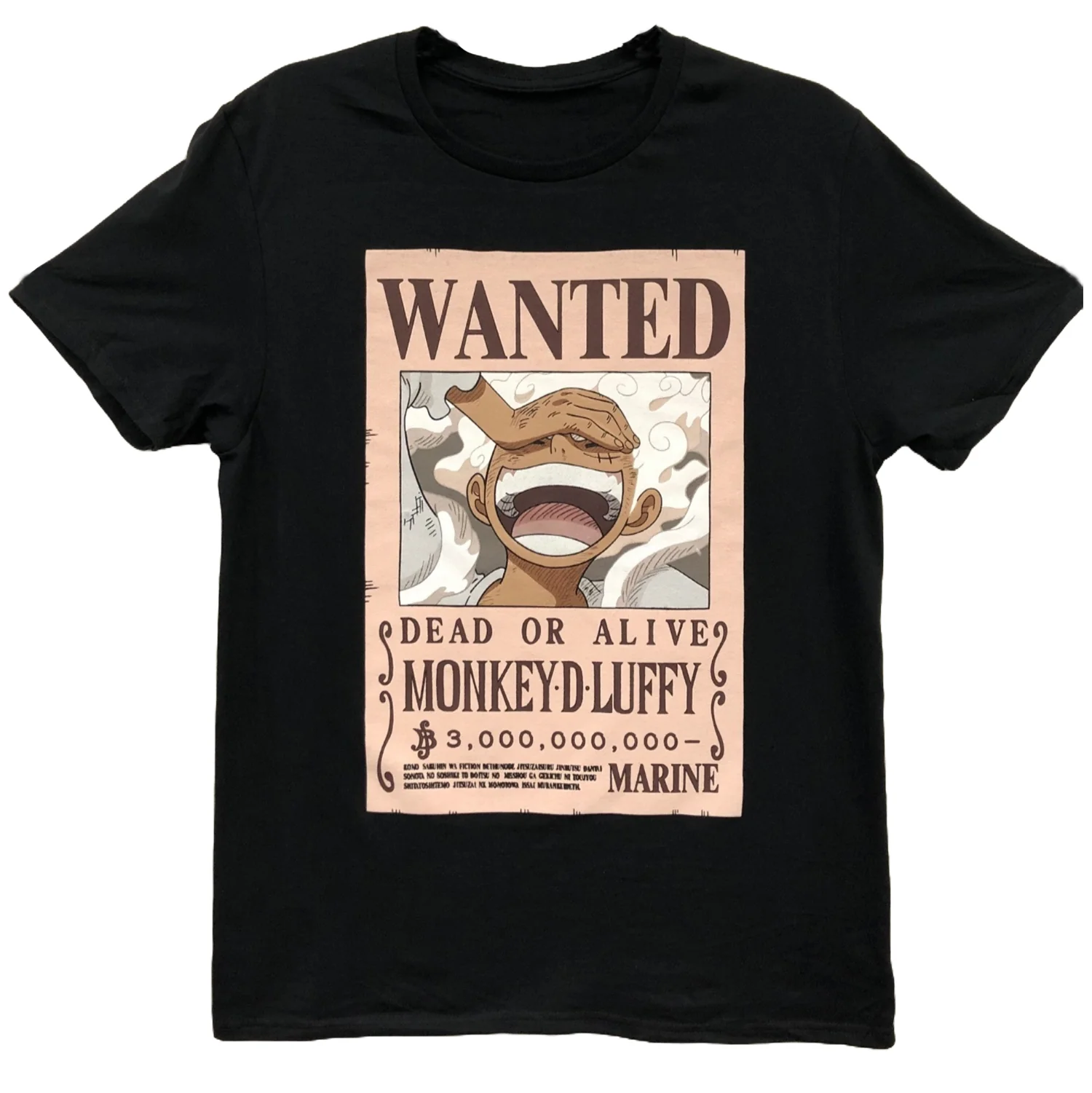 ONE PIECE - GEAR 5 WANTED T-SHIRT (BLACK)