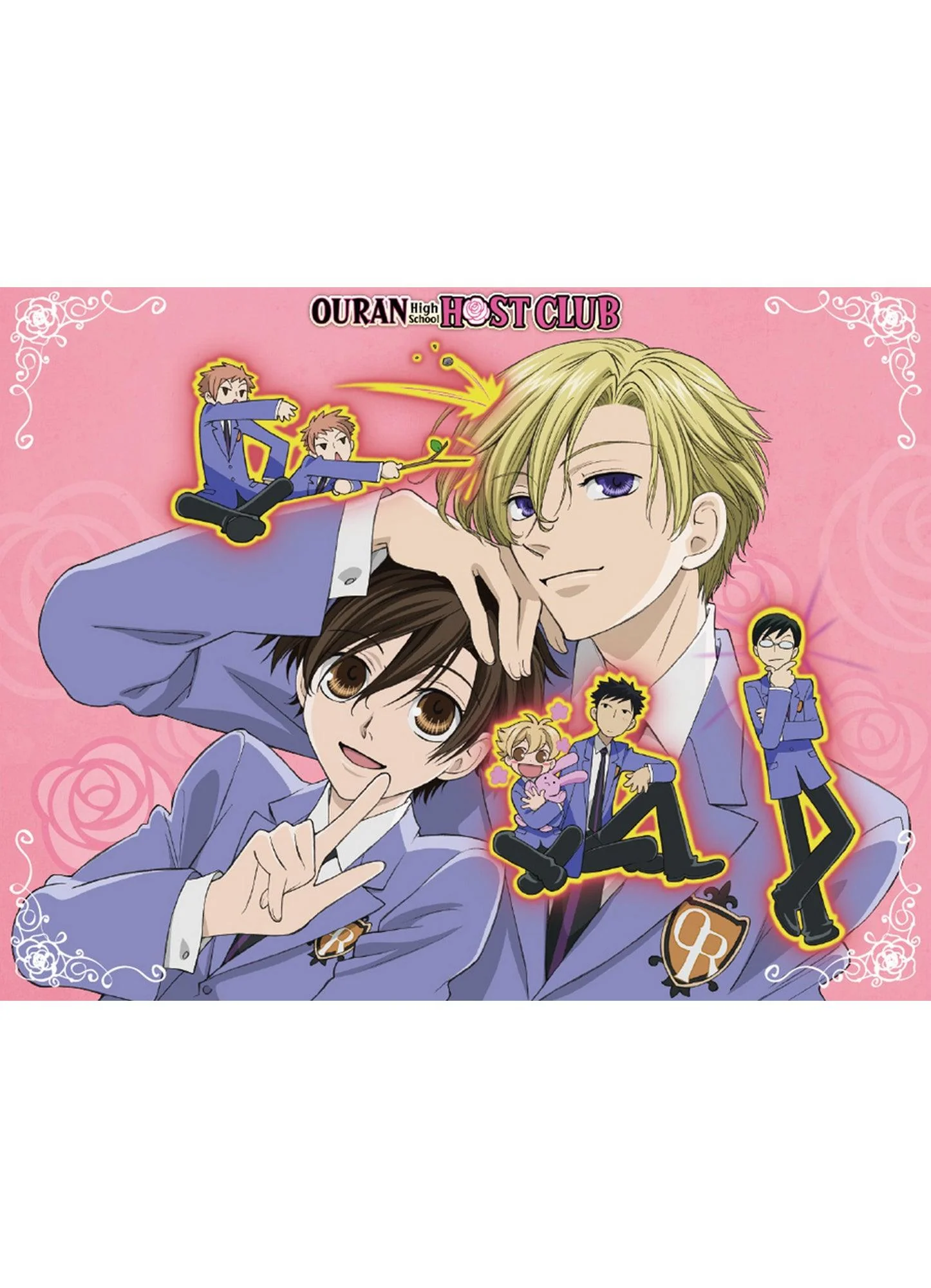 Ouran High School Host Club - Group 3 Sublimation Throw Blanket